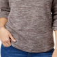Karen Scott Women's Sport Space Dye Microfleece Top Gray Size Medium