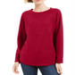 Karen Scott Women's Sport Fleece Sweatshirt Red Size X-Small