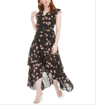 Bar III Women's High Low Maxi Dress Black Size 10