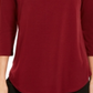 JM Collection Women's Keyhole Top Red Size Medium