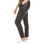Bar III Women's Faux Leather Lounge Pants Black Size X-Large