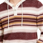 American Rag Men's Striped Henley Hoodie Red Size Small