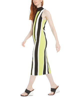 Bar III Women's Striped Sweater Dress Black Size X-Large