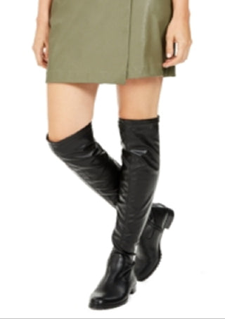 Bar III Women's Faux Leather Skirt Green Size Small