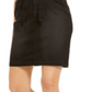 INC International Concepts Women's Curvy Paperbag Jean Skirt Black Size 2