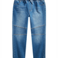 Epic Threads Big Boy's Slim Straight Drawstring Waist New Moto Denim Pant Blue Size Medium