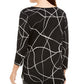 Alfani Women's Printed Ruched Top Black Size XX-Large