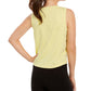 ID Ideology Women's Striped Tie Bottom Tank Casual Top Yellow Size XX-Large