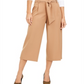 Alfani Petite Women's Belted Culottes Brown Size 2Petite