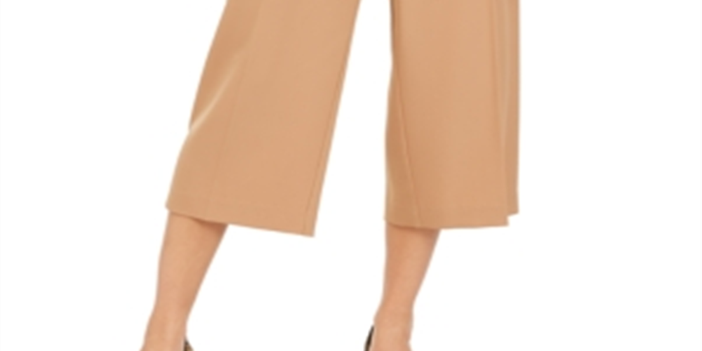 Alfani Petite Women's Belted Culottes Brown Size 2Petite