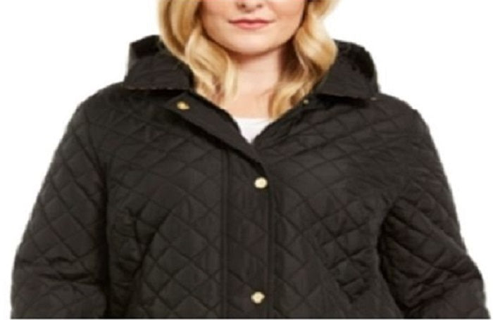 Charter Club Women's Plus Quilted Jacket Black Size 0X