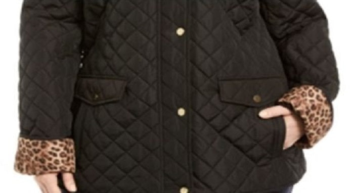 Charter Club Women's Plus Quilted Jacket Black Size 0X