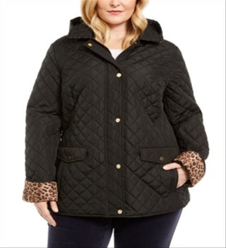 Charter Club Women's Plus Quilted Jacket Black Size 0X
