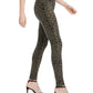 INC International Concepts Women's Animal Print Curvy Fit Skinny Pants Green Size 0