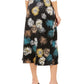 Alfani Women's Floral Print Faux Wrap Skirt Black Size 4