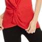 INC International Concepts Women's Sleeveless Twist Front Top Red Size X-Large