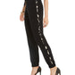 INC International Concepts Women's Animal Print Side Seam Joggers Black Size XX-Large
