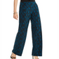 INC International Concepts Women's Animal Print High Rise Casual Pants Green Size Medium