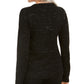 Karen Scott Women's Graphic Long Sleeve Crew Neck Blouse Holiday Sweater Black Size X-Large