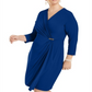 Charter Club Women's Surplice Crossover Dress Blue Size 4X
