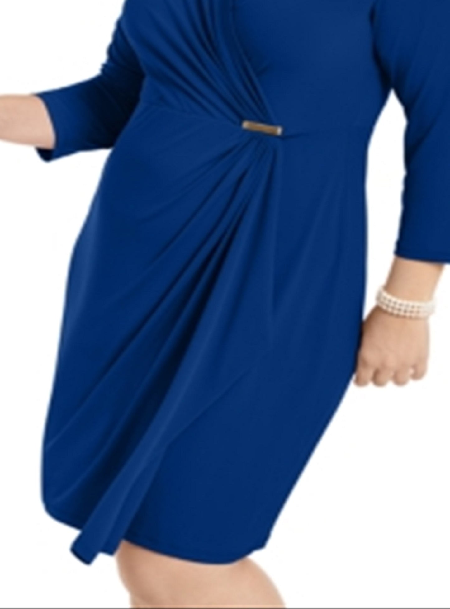 Charter Club Women's Surplice Crossover Dress Blue Size 4X