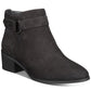 Giani Bernini Women's Round Toe Block Heel Zip Up Leather Booties Black Size 9 M