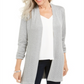 Karen Scott Women's Open Stitch Cardigan Gray Size X-Small