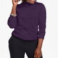 Karen Scott Women's Studded Mock Neck Sweater Purple Size XX-Large