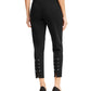 JM Collection Women's Lace up Skinny Ankle Pants Black Size X-Small