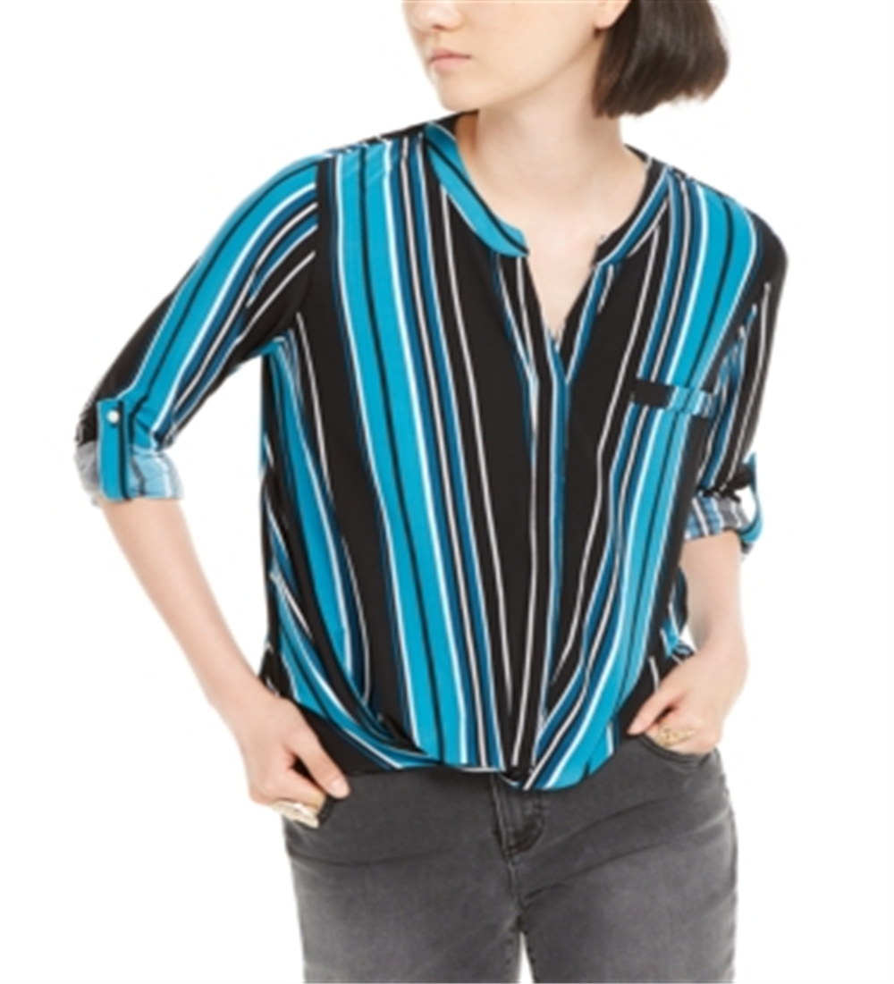 INC International Concepts Women's Top Blue Size Petite M