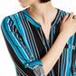 INC International Concepts Women's Top Stripe Green Size Petite S/M