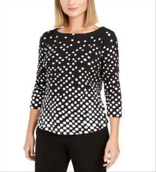 Charter Club Women's Black Pima Cotton Top Size Small