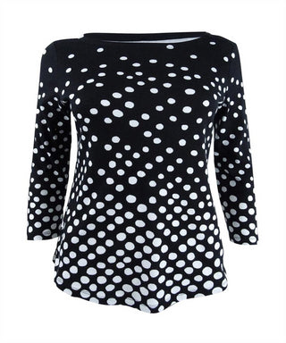 Charter Club Women's Black Pima Cotton Top Size Small