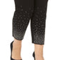 INC International Concepts Women's Tummy Control Embellished Skinny Jeans Black Size 22W