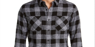 American Rag Men's Austin Check Shirt Black Size Small