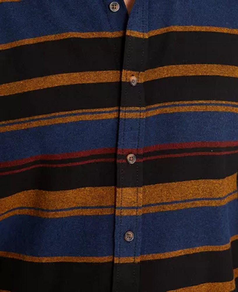 American Rag Men's Fay Stripe Flannel Shirt Black Size X-Small