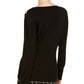 INC International Concepts Women's Colorblocked Sweater Black Size X-Small