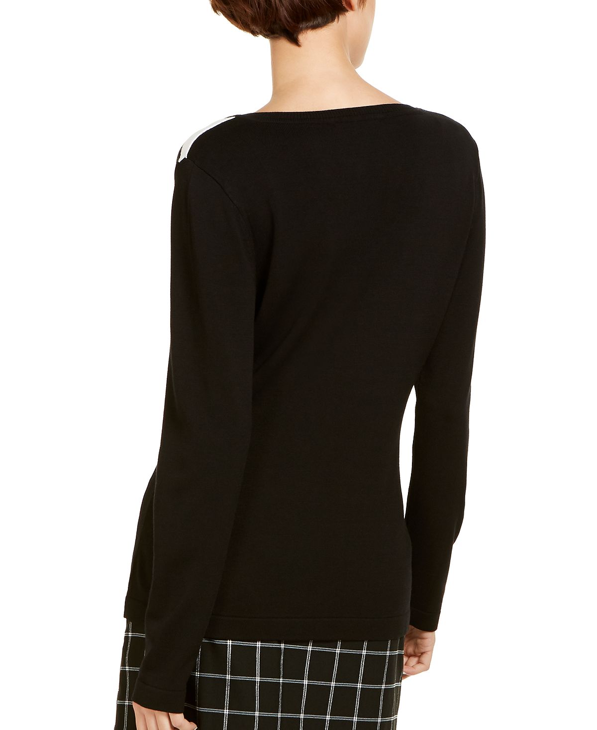 INC International Concepts Women's Colorblocked Sweater Black Size X-Small