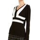 INC International Concepts Women's Colorblocked Sweater Black Size X-Small