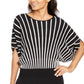 Alfani Women's Sunburst Pattern Pullover Sweater Black Size Large