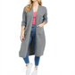 Bar III Women's Open Front Duster Cardigan Gray Size Medium