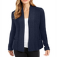 Charter Club Women's Cotton Open Front Cardigan Blue Size Small
