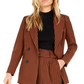 Bar III Women's Powersuit Blazer Brown Size XX-Large