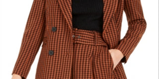 Bar III Women's Powersuit Blazer Brown Size XX-Large