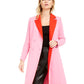 Bar III Women's Double Breasted Duster Jacket Pink Size X-Small