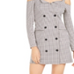 Bar III Women's A Line Cold Shoulder Houndstooth Dress Black Size XX-Small