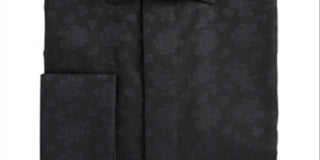 Bar III Men's Collared Slim Fit Dress Shirt Black Size 34-35