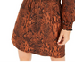 Bar III Women's Snake Print Smocked Mini Dress Brown Size Small