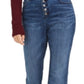 INC International Concepts Women's High Rise Curvy Fit Button Fly Bootcut Jeans Blue Size 2