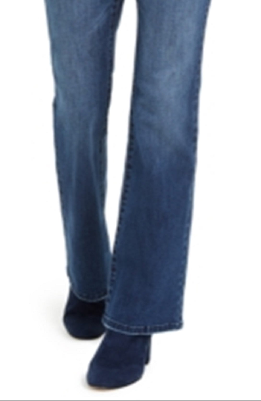 INC International Concepts Women's High Rise Curvy Fit Button Fly Bootcut Jeans Blue Size 2